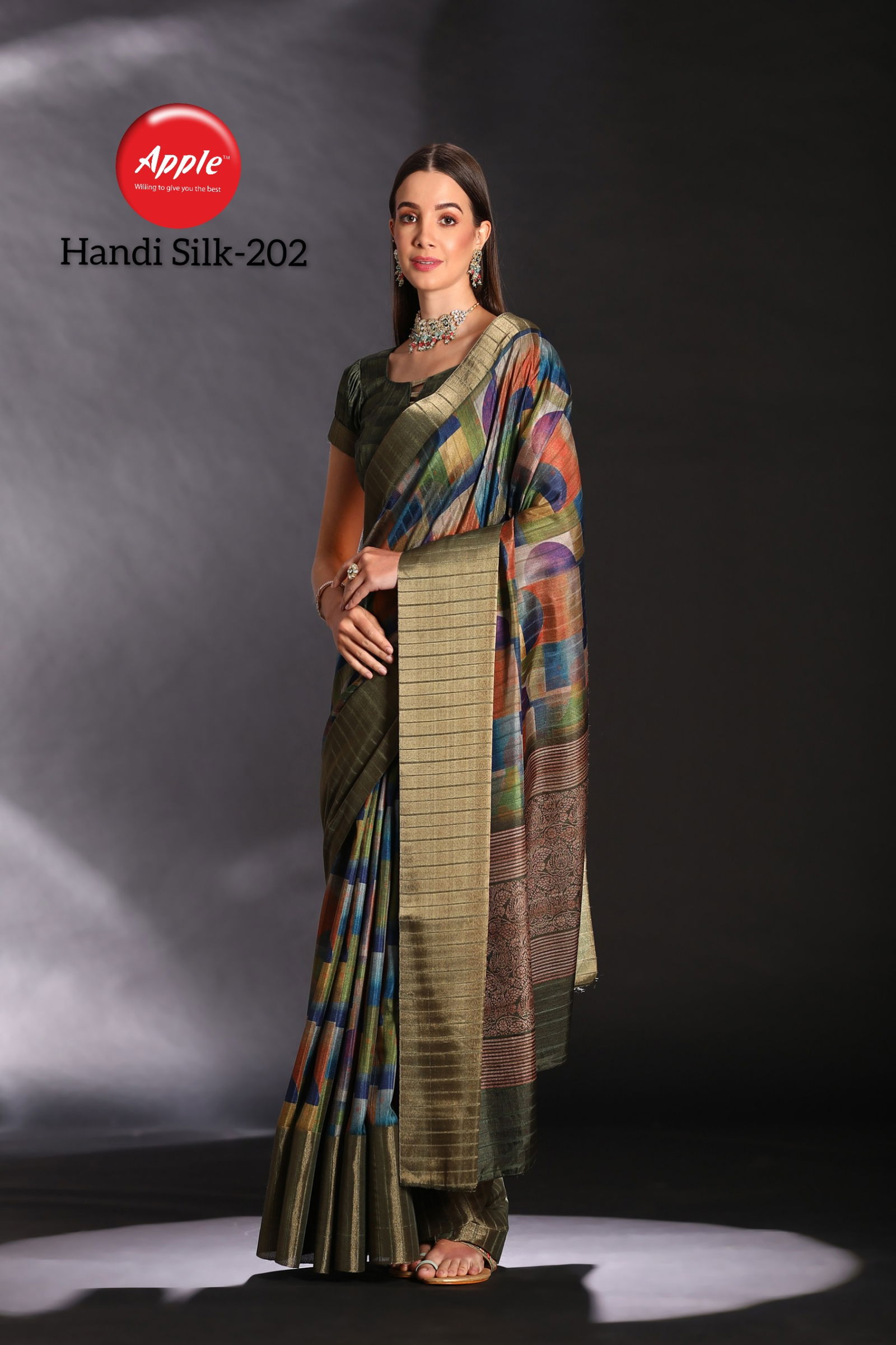 Handi Silk Vol 2 By Apple Digital Printed Silk Sarees Wholesale Clothing Suppliers In India
